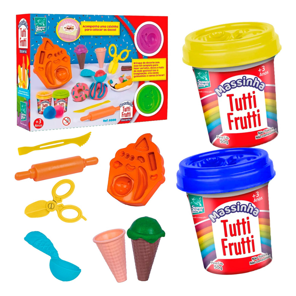 Massinha Cheirosa De Modelar Infantil Tutti Frutti Doceria