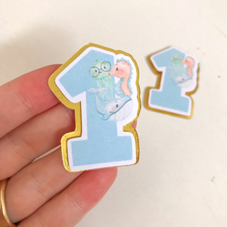 10 aplique número FUNDO DO MAR AQUARELA MENINO em Oferta na Shopee