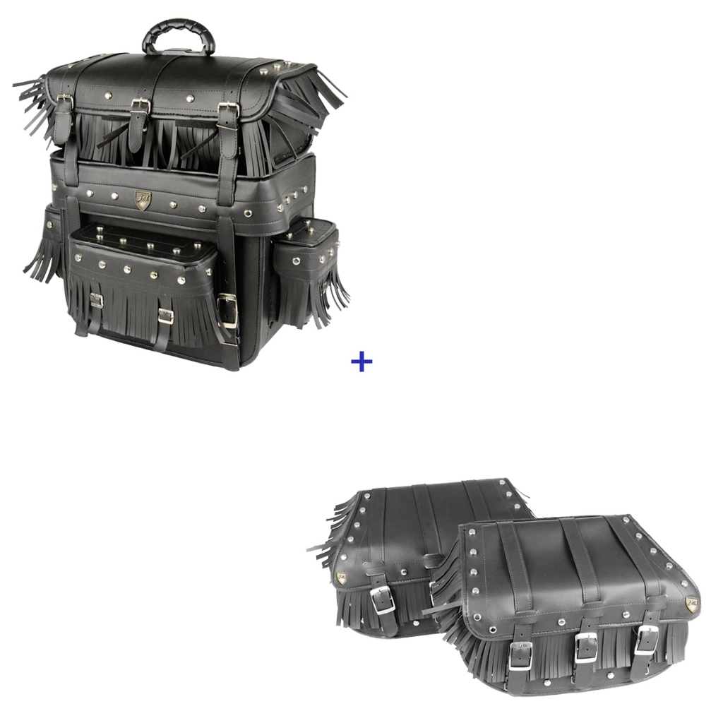 Kit de viajem alforges 25 litros  e bolsa traseira com 60 litros para todas motos para todas motos