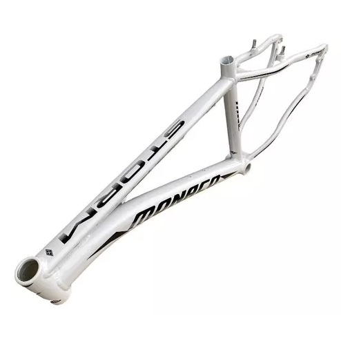 Quadro Monaco Storm Aro 26 Bike Tamanho 15 com entrada para freio a disco e para freio v breake Branco Brilhante