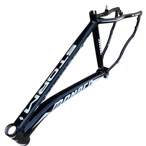 Quadro Monaco Storm Aro 26 Bike Tamanho 17 com entrada para freio disco e para freio v breake  Preto Brilhante
