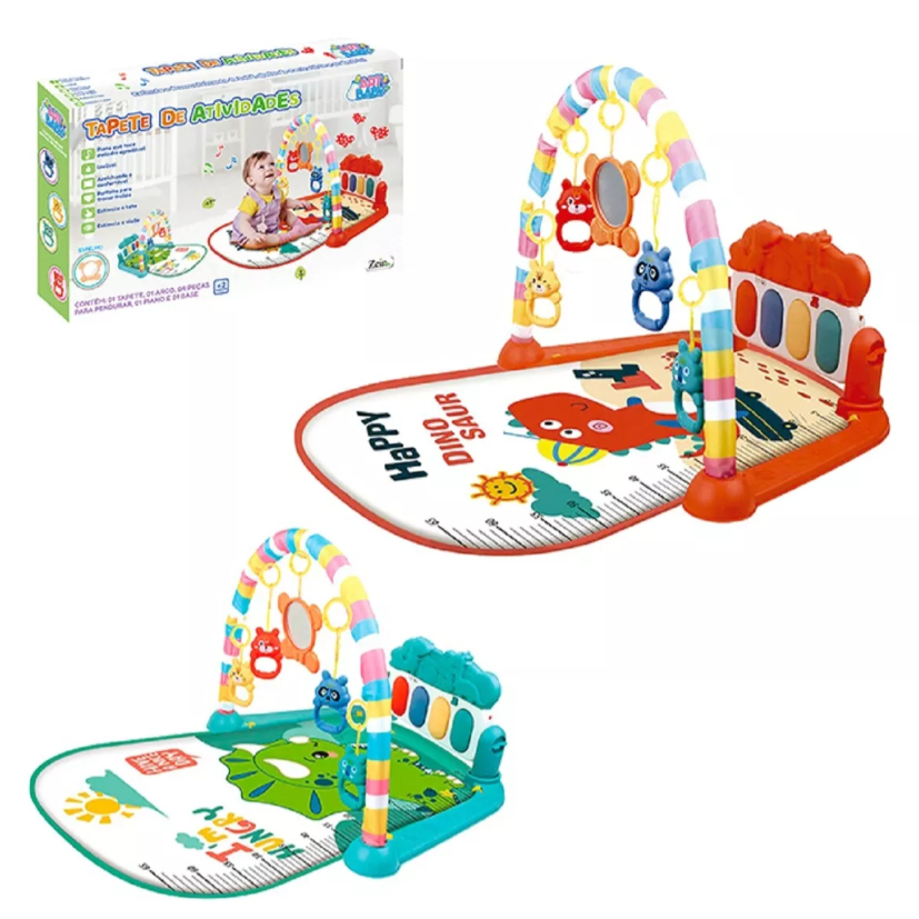 Tapete de Atividades Infantil Multifuncional para Bebê com Piano Musical com INMETRO - Art Brink