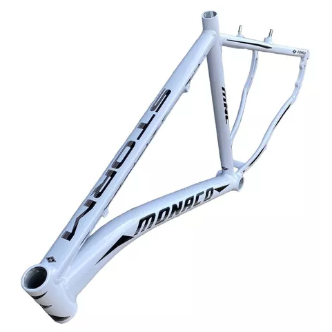 Quadro Monaco Storm Aro 26 Bike Tamanho 21 com entrada para freio a disco e para freio v breake  Branco Brilhante
