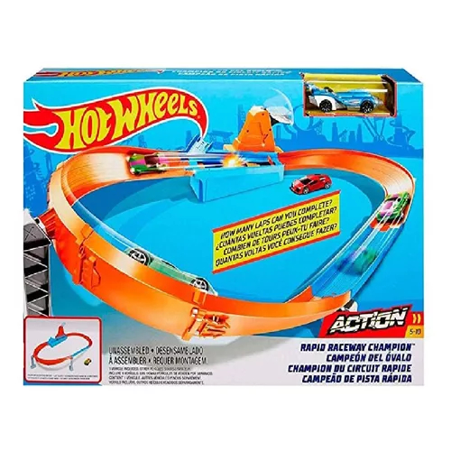 Hot Wheels Campeão De Pista Rápida Carro Corrida Propulsor - Mattel GBF81 em Oferta na Shopee