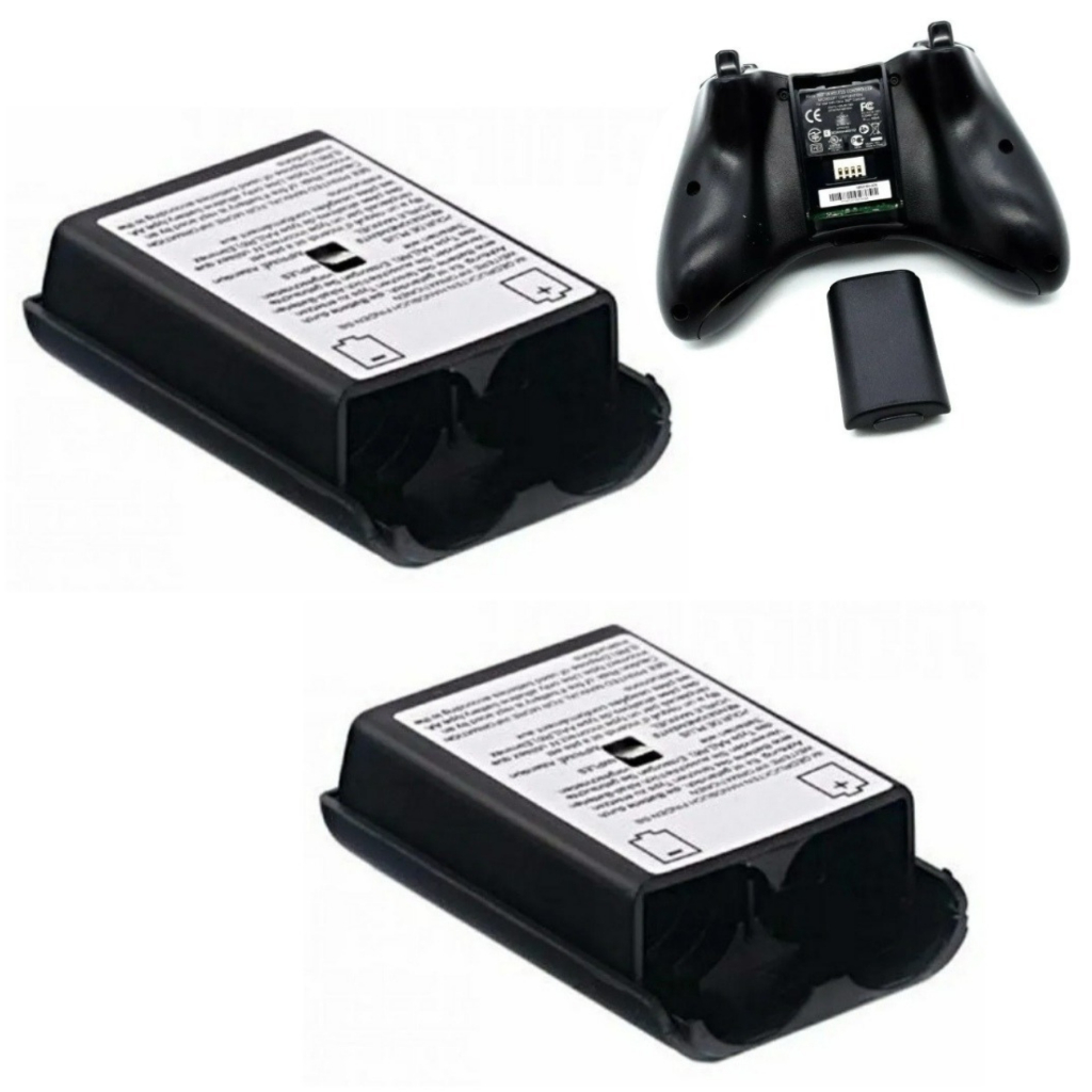 Kit 2 Compartimento Traseiro Xbox 360 Suporte Pilhas Bateria Reposição Controle Encaixe Perfeito