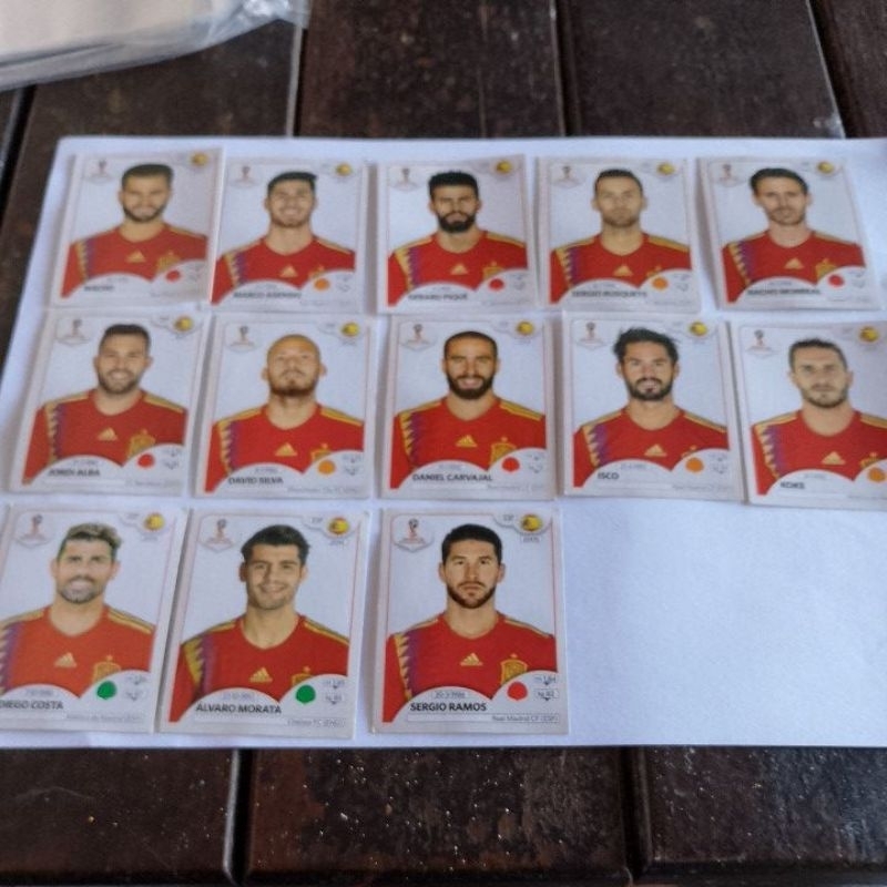 figurinha Copa Rússia 2018 lote com 13 Espanha