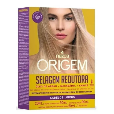 Kit Selagem Redutora Para Cabelos Loiros Nazca Origem
