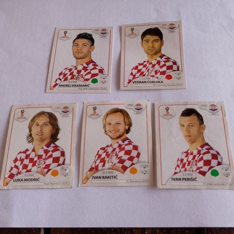 figurinha Copa Rússia 2018 lote com 5 Croácia