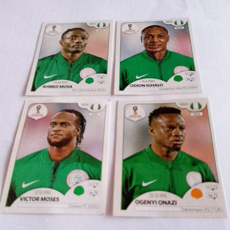 figurinha Copa Rússia 2018 lote com 4 Nigéria