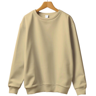 Moletom Gola Redonda Liso Unissex Blusa De Frio Sem Capuz Gola careca