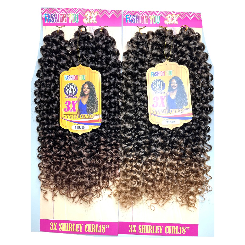 Cabelo Cacheado Crochet SHIRLEY CURL18inch Cabelo 70cm 150g Braid Hair em Oferta na Shopee