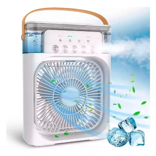 Mini Climatizador Ar Condicionado Portatil Agua Led Usb