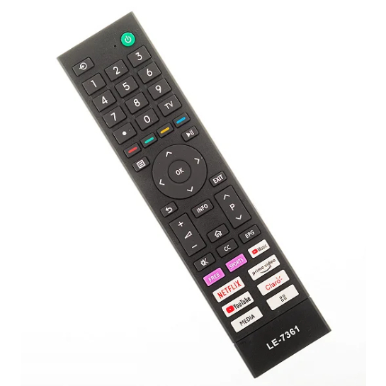CONTROLE REMOTO PARA SMART TV SEMP TOSHIBA C/ NRTFLIX, PRIME VIDEO, YOUTUBE e mais/ LE-7361
