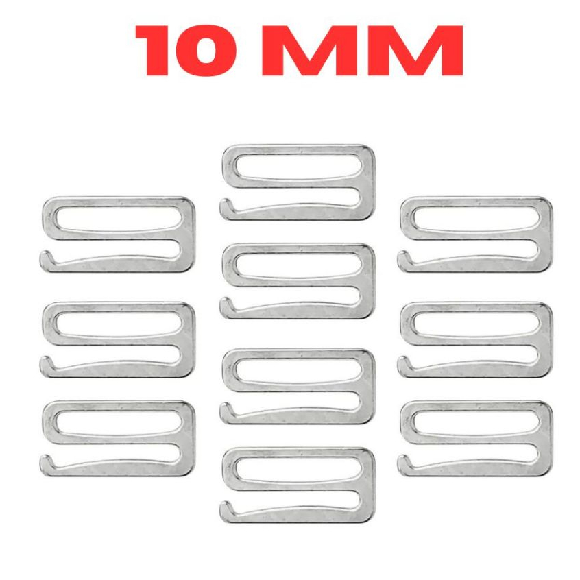 Gancho removível de metal niquelado para lingerie 10 peças