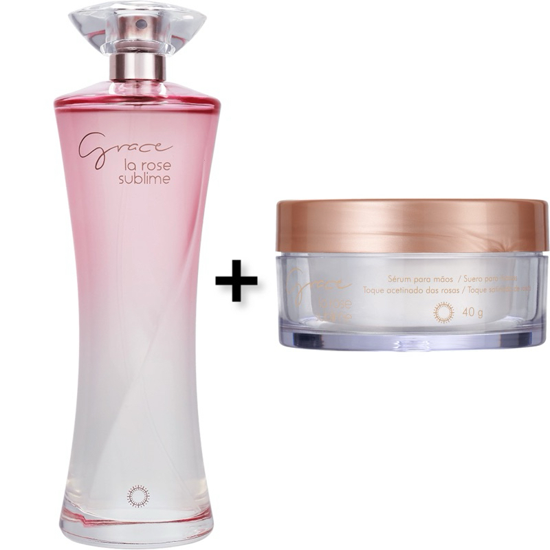 Kit Perfume Grace La Rose Sublime 100ml e Sérum Para As Mãos 40g Hinode