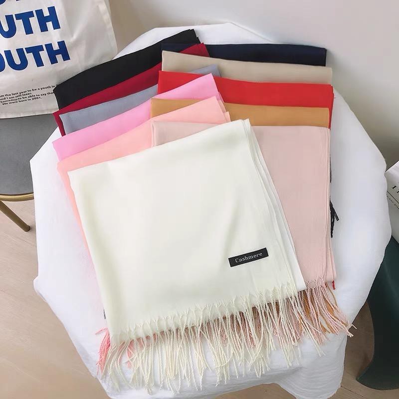 【caxemira Cachecol 250g】Cachecol/Pashmina/Xale De Lã Unissex/Elegante/Cor Lisa/Quente/Flexível Para Inverno — imagem 2 de 2