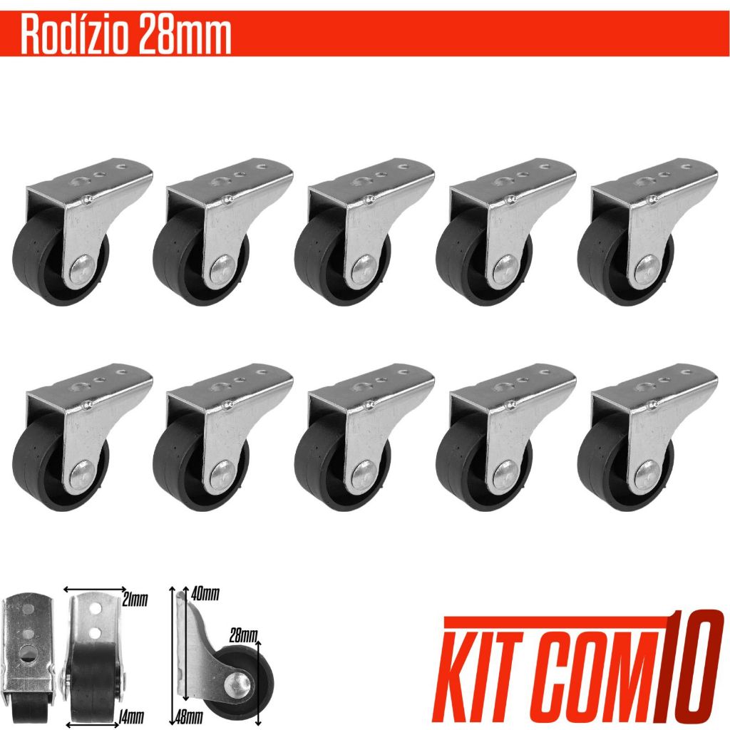 KIT 10 PEÇAS Rodinhas rodizio fixa cama box Bicama auxiliar sofa retratil Rodinha pequena 30mm em Oferta na Shopee