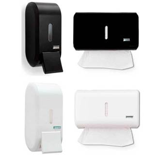 Porta sabonete líquido álcool gel dispenser suporte parede papel toalha toalheiro interfolhado banheiro Premisse em Oferta na Shopee