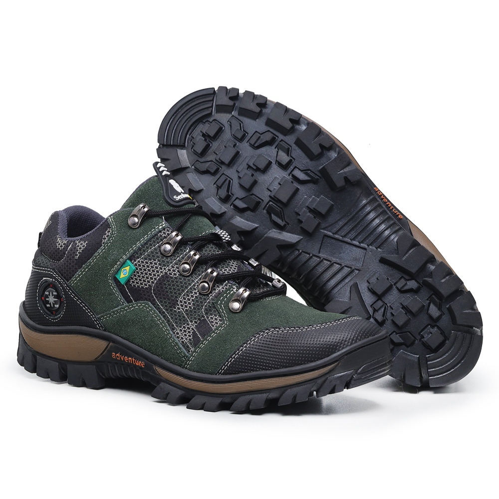 Coturno Tênis Bota Adventure Masculino Cano Baixo Esportivo