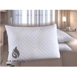 Travesseiro Branco Antialérgico Confortável Grande 50cmx70cmx16cm Altura Antibacterecida Macio firme