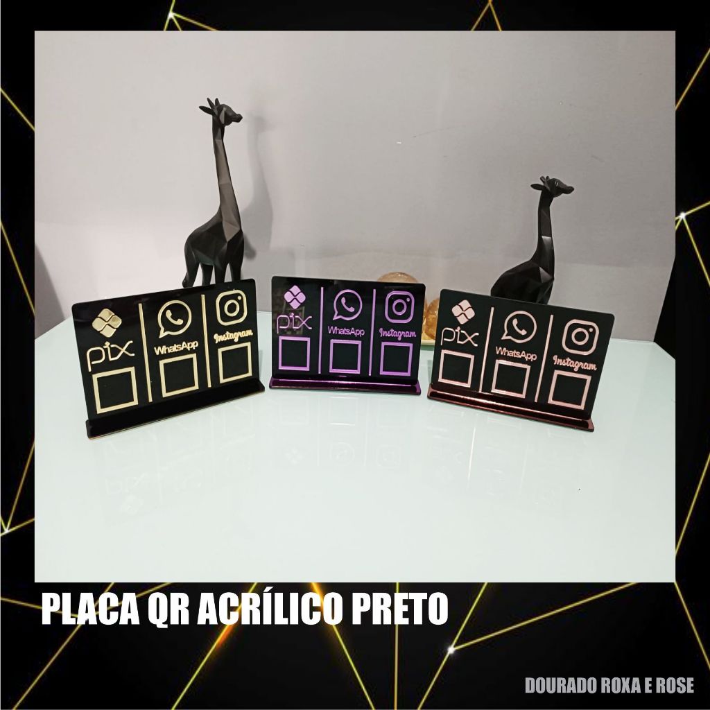 Display Placa Qrcode de Pagamento Pix/insta/google em 24x15 — R$ 53,20 em Shopee