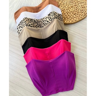 Cropped Corset Com Bojo Tomara Que caia em Suplex Corselet feminino