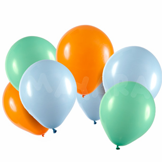 75 unidades Balões - Bexigas 8 Polegadas Azul Baby Laranja e Tiffany em Oferta na Shopee