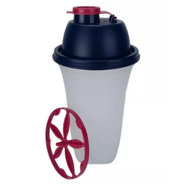 Quick Shake II 500ml Tampa Preta e Púrpura Tupperware
