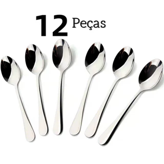 12 PeçAs Colher AçO Inox Colher De Restaurante Faqueiro Casa Cozinha Aparelho
