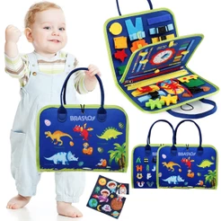 Brastoy Livro Montessori Sensorial Maleta Educativa Brinquedo para Crianças