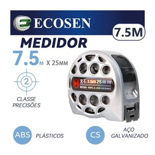 3/5/7.5M Fita métrica de aço inoxidável de alta precisão Ecosen em Oferta na Shopee