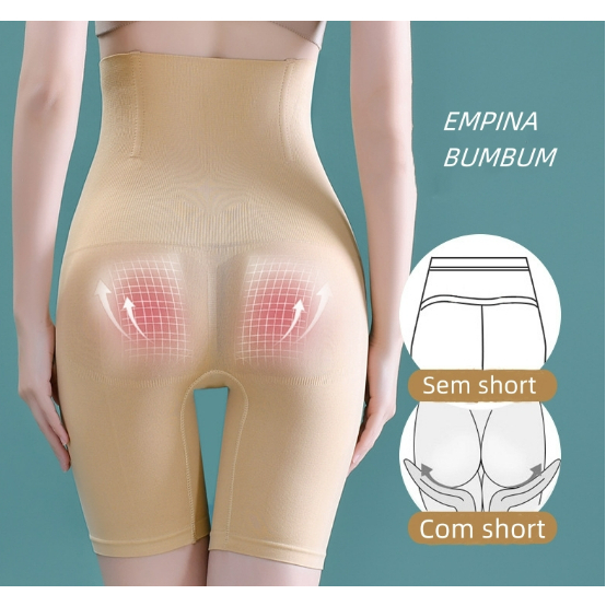 Cinta Shorts Modeladora 4 Barbatanas de AÇO Compressão
