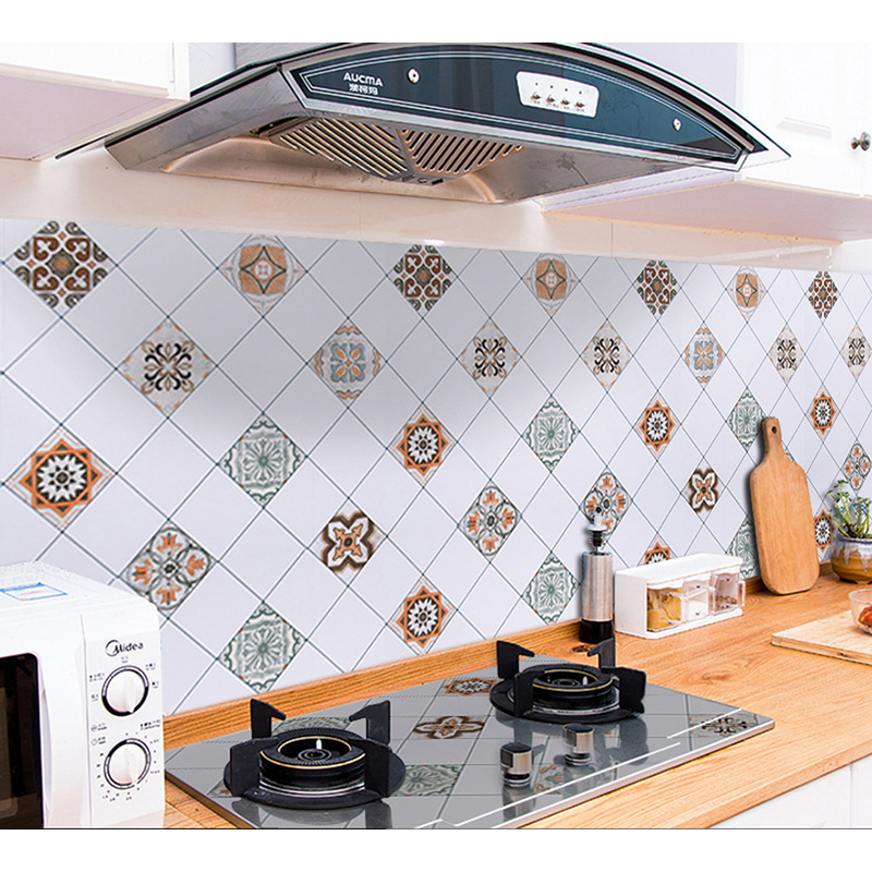 Papel De Parede Adesivo Azulejo Português  2mx61cm Texturizado Cozinha Banheiro Lavável Autocolante em Oferta na Shopee