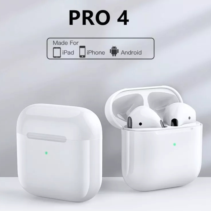 Fone De Ouvido Bluetooth Pro 4 Mini Fones Airpods Bluetooth 5.0