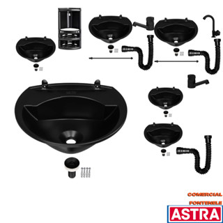KIT Lavatório Plástico 36x28cm 3,8 lts Preto em Oferta na Shopee