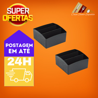 Kit com 2 Porta Guardanapos e Sachês 3 Divisórias Bar Restaurante Lanchonete Preto em Oferta na Shopee