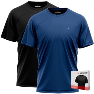 Kit 2 Camisetas Dry Fit Premium Sandrini Manga Curta Treino UV