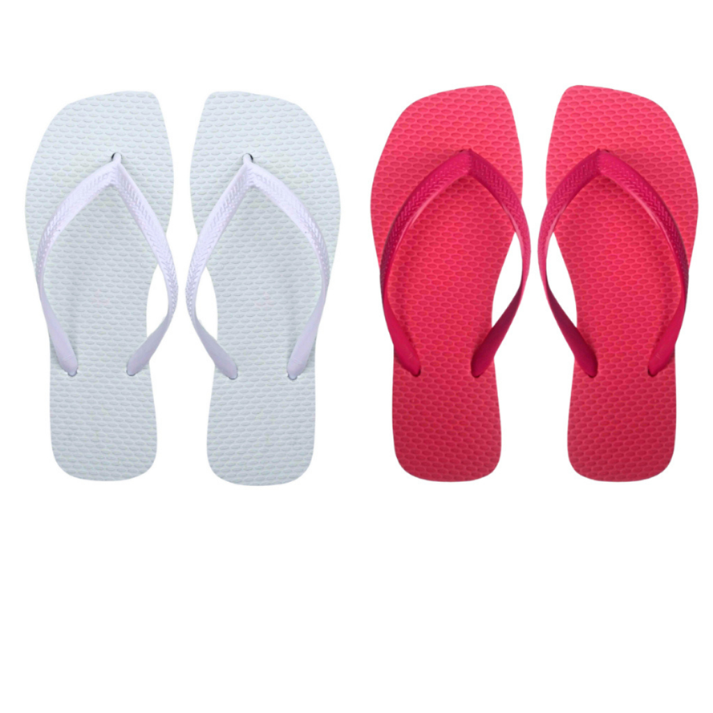 Chinelo Feminino Kit 2 Pares Sandália de Borracha