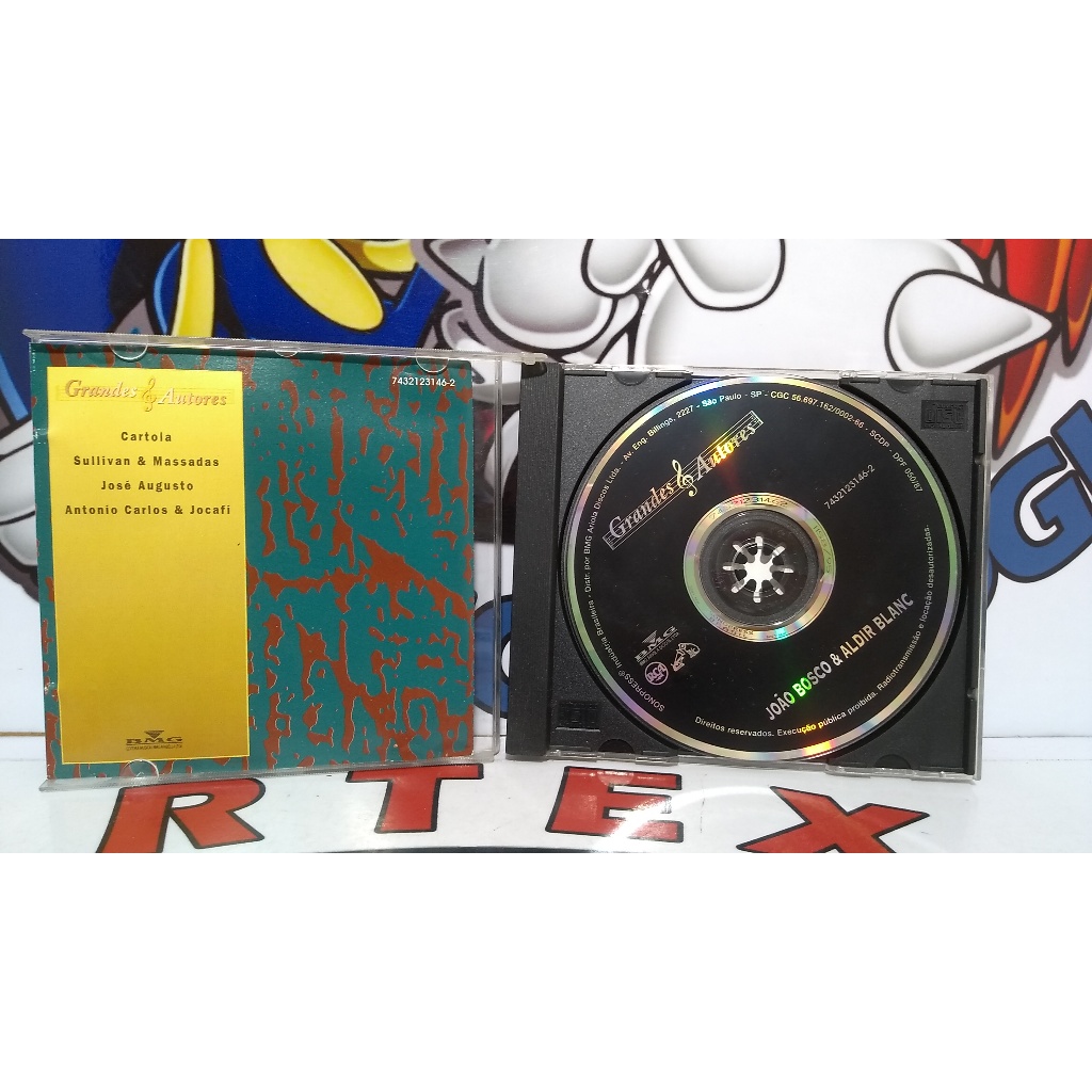 CD GRANDES AUTORES (João Bosco & Aldir Blanc) BMG 1995 com participações de Clementina de Jesus, Elis Regina, Maria Alcina, etc