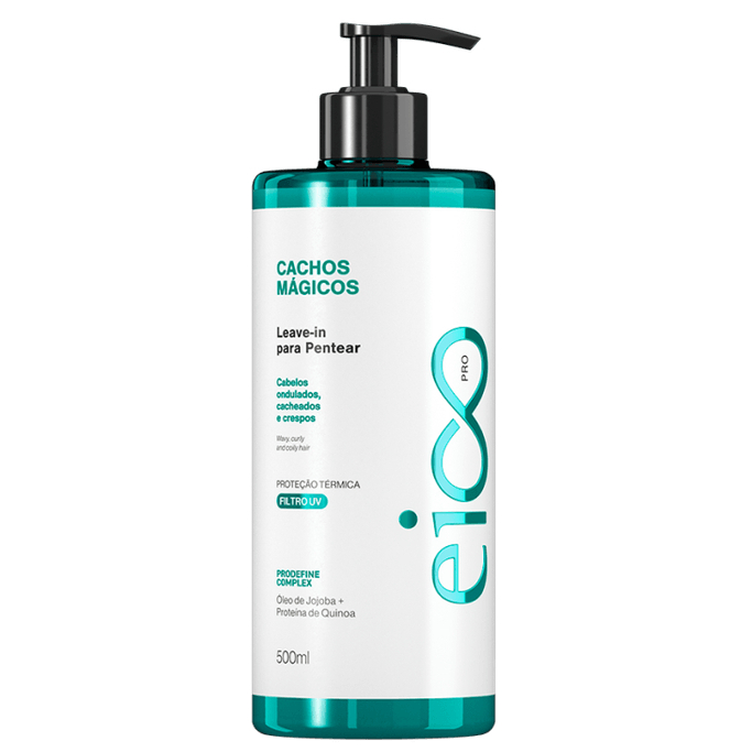 Eico Pro Cachos Mágicos Leave-in Creme de Pentear Proteção Térmica 500ml Ondulados Cacheados Crespos em Oferta na Shopee