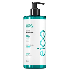 Eico Pro Cachos Mágicos Leave-in Creme de Pentear Proteção Térmica 500ml Ondulados Cacheados Crespos