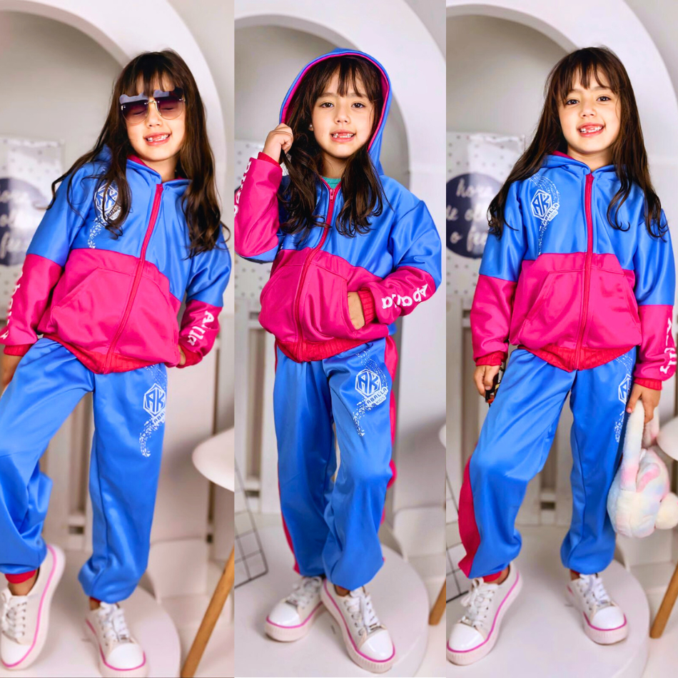 Conjunto Moletom Feminino Estilosa Agasalho Calça Blusa de Frio Exclusivo Lançamento Lançamento