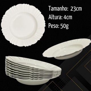 KIT 150 pratos fundo redondo plastico - Refeição/mesa posta/petala/refeição — imagem 2 de 2