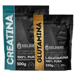 Kit Creatina 500g + Glutamina 250g - Soldiers Nutrition
