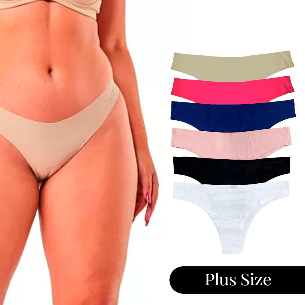 Calcinha Plus Size Tanga Sem Costura em Microfibra Hangar Moriah