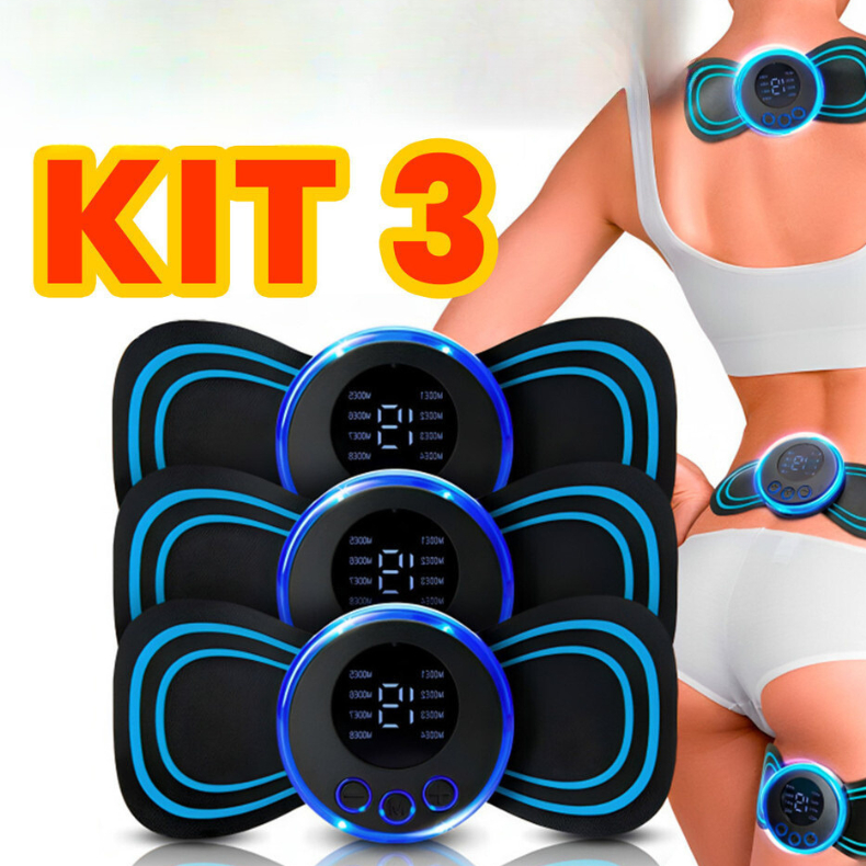 Massageador Elético De Pescoço Portátil Massageador Cervical Lombar E Corpo EMS 3  Unidades