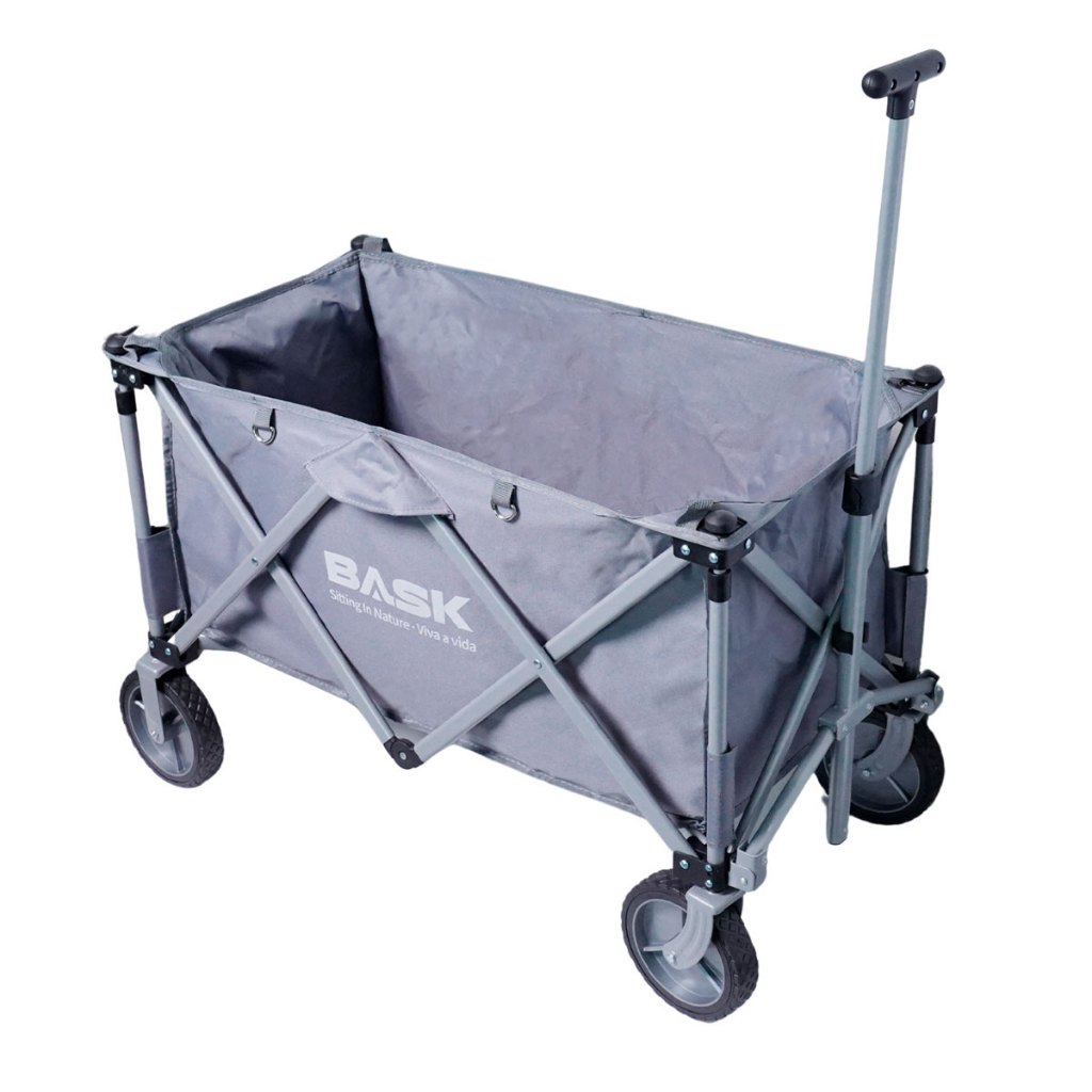 Carrinho Dobrável Portátil Para Carga Multiuso Camping Pesca Compras Cooler Bask