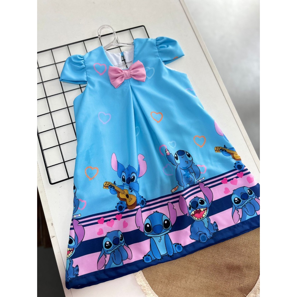 Vestido infantil Stitch em Oferta na Shopee