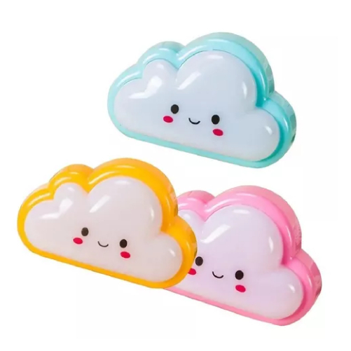 Mini Luminária Luz Led Infantil Nuvem Abajur de Tomada Led Infantil Colorida Quarto Bebê Noturna em Oferta na Shopee