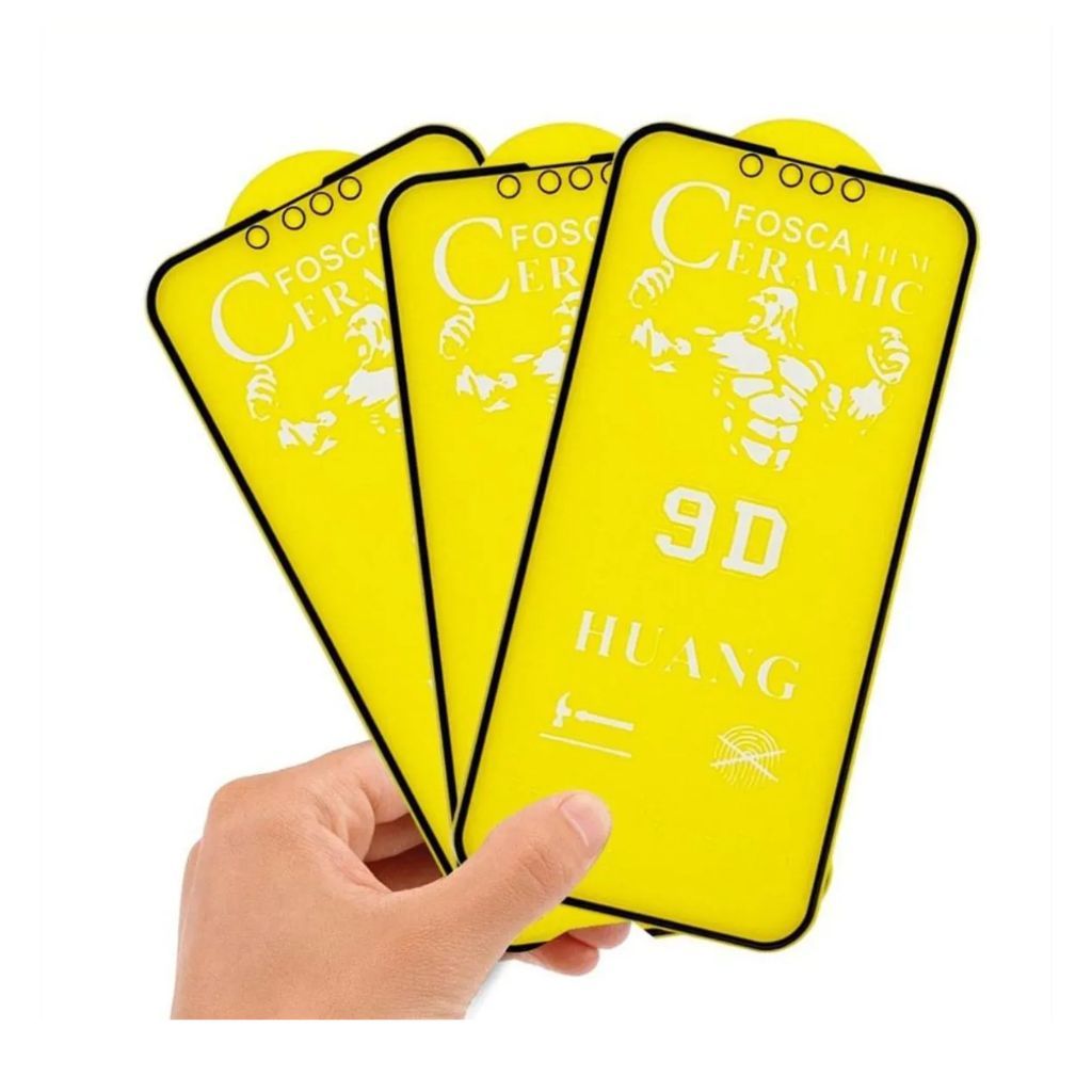 Película Fosca Cerâmica Flexível 9D Hidrogel iPhone 6 6S 7 8 SE X XS XR 11 12 13 14 15 15 Pro Max